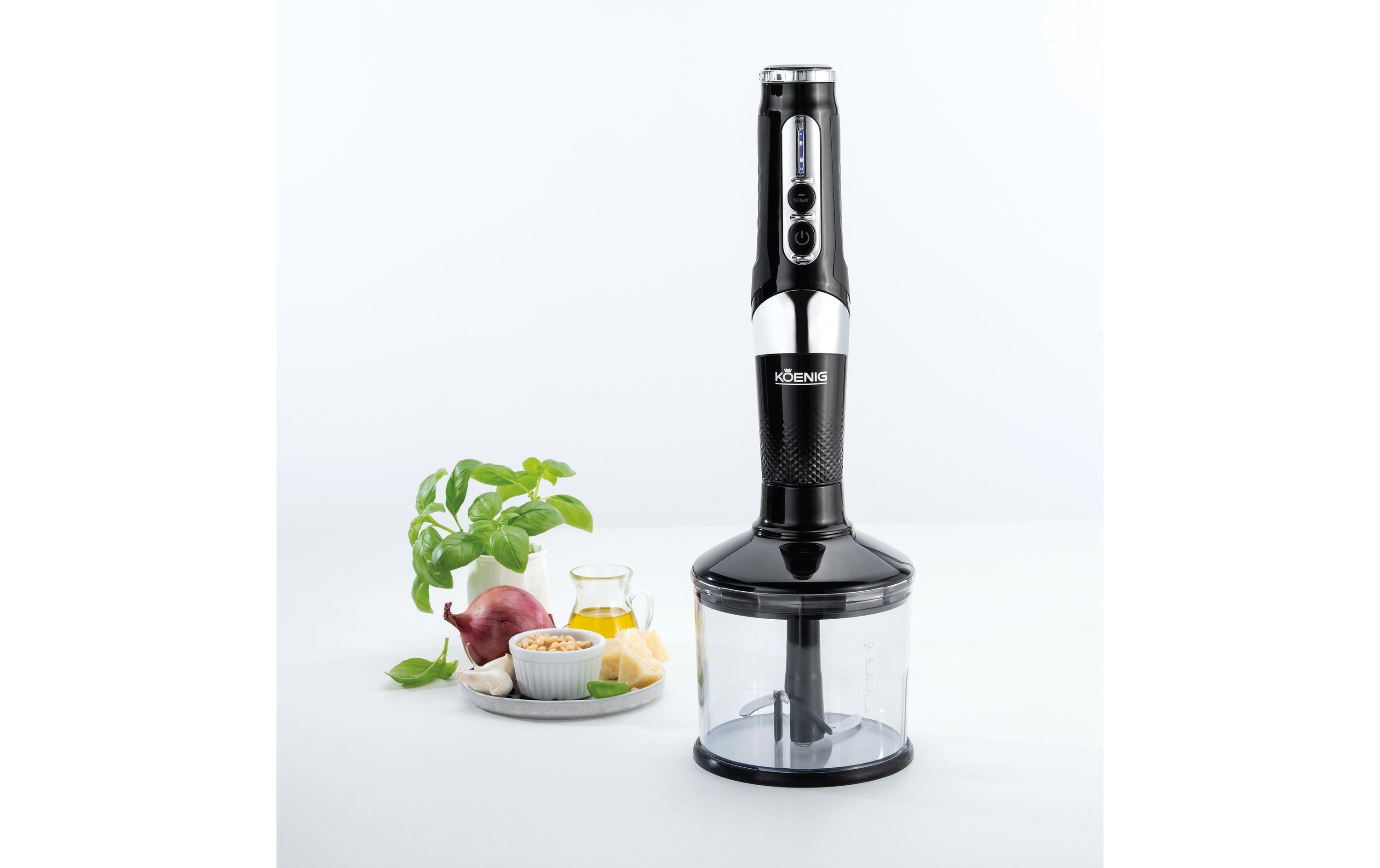 Stabmixer B04117 Schwarz/SilberKabelloses Stabmixer-Set