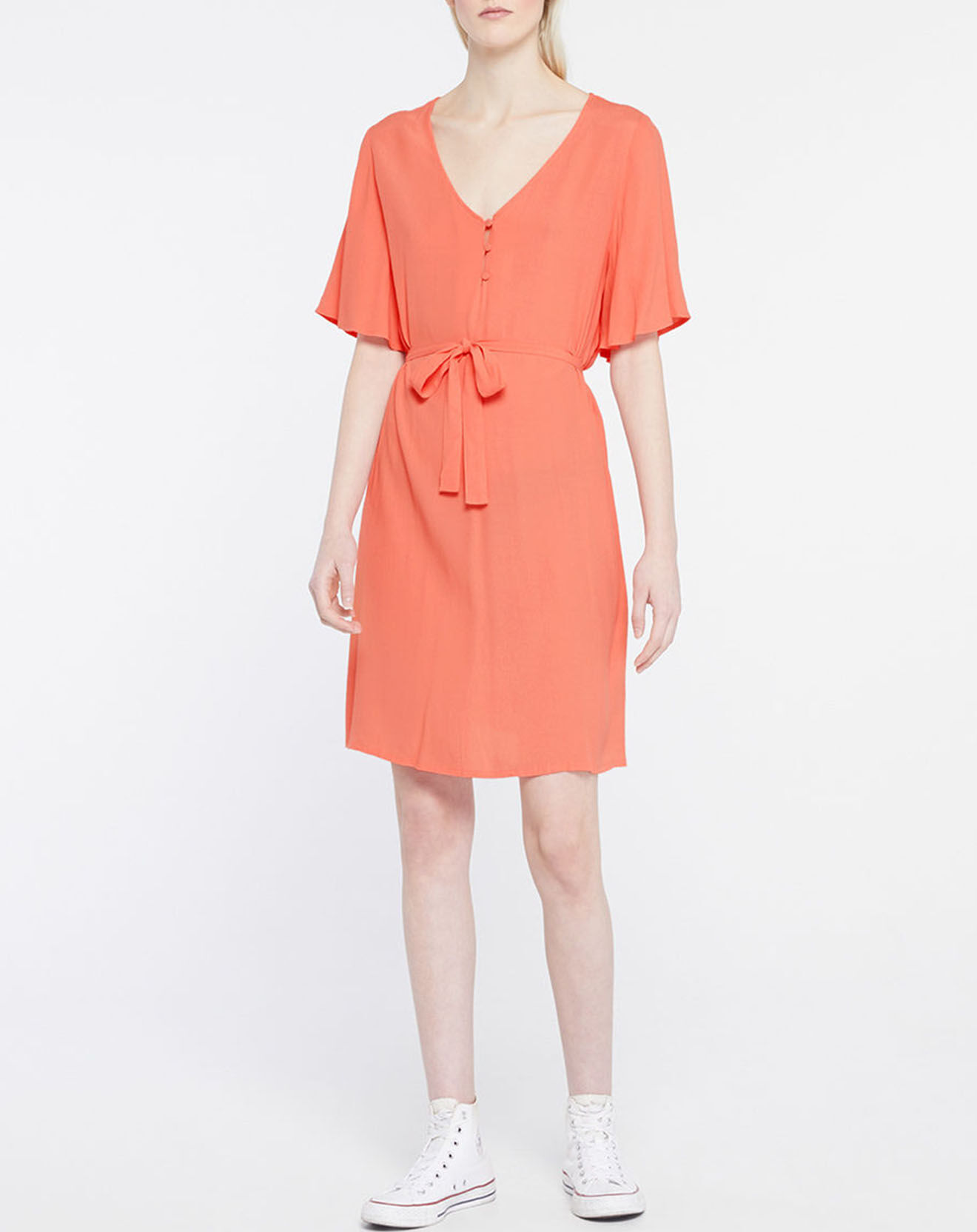 Galeries Lafayette Robe Cathy Midi imprimée rose