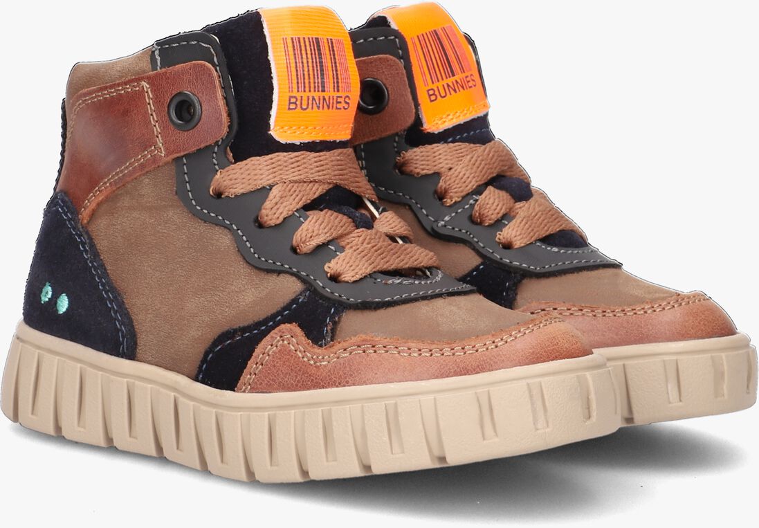 BUNNIESJR cognac bunniesjr hoge sneaker bink bont