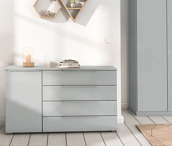 rauch Kommode »Monostar« mit Tür und Schubladen, seidengrau