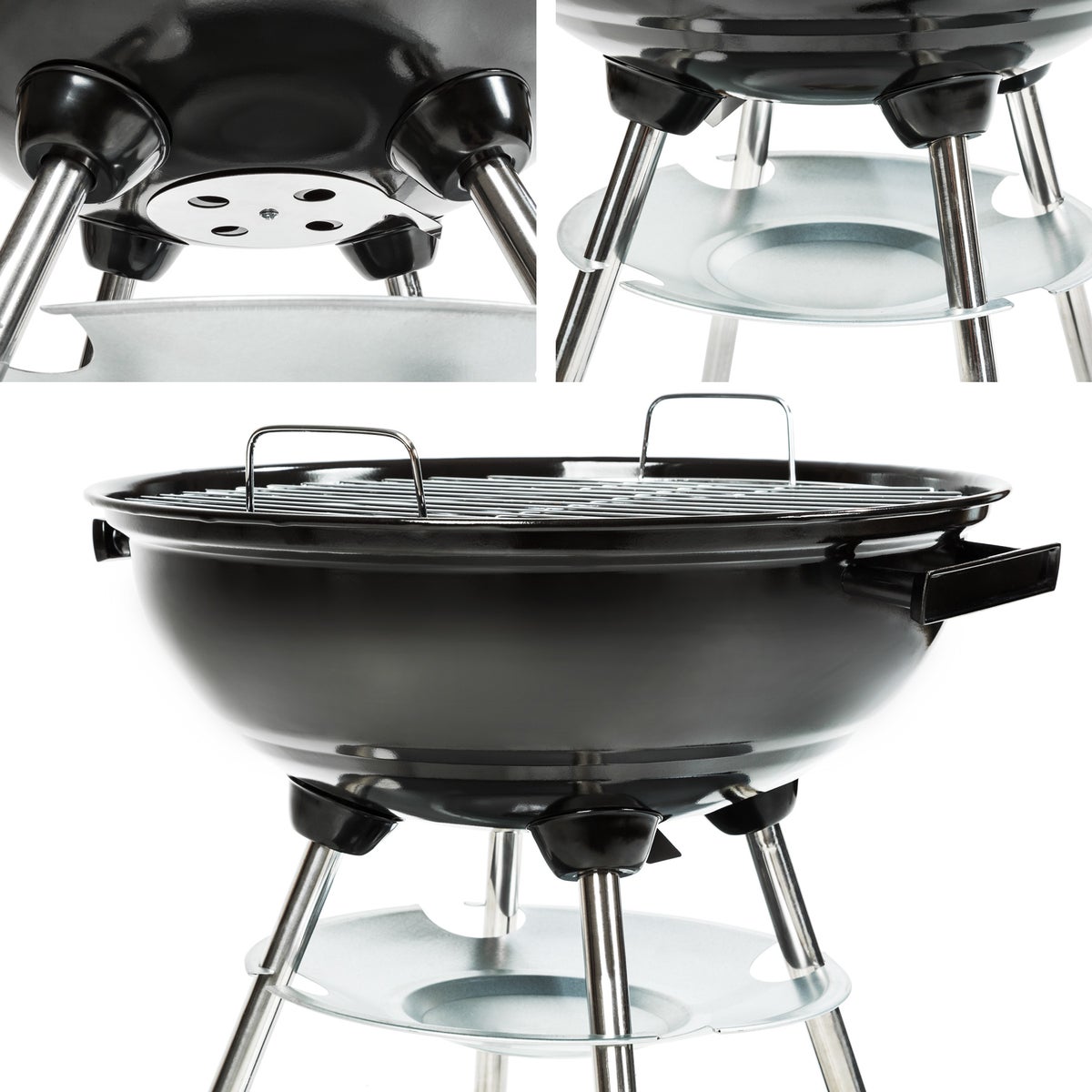 Kogelgrill tectake met 2 wielen Ø 41,5 cm