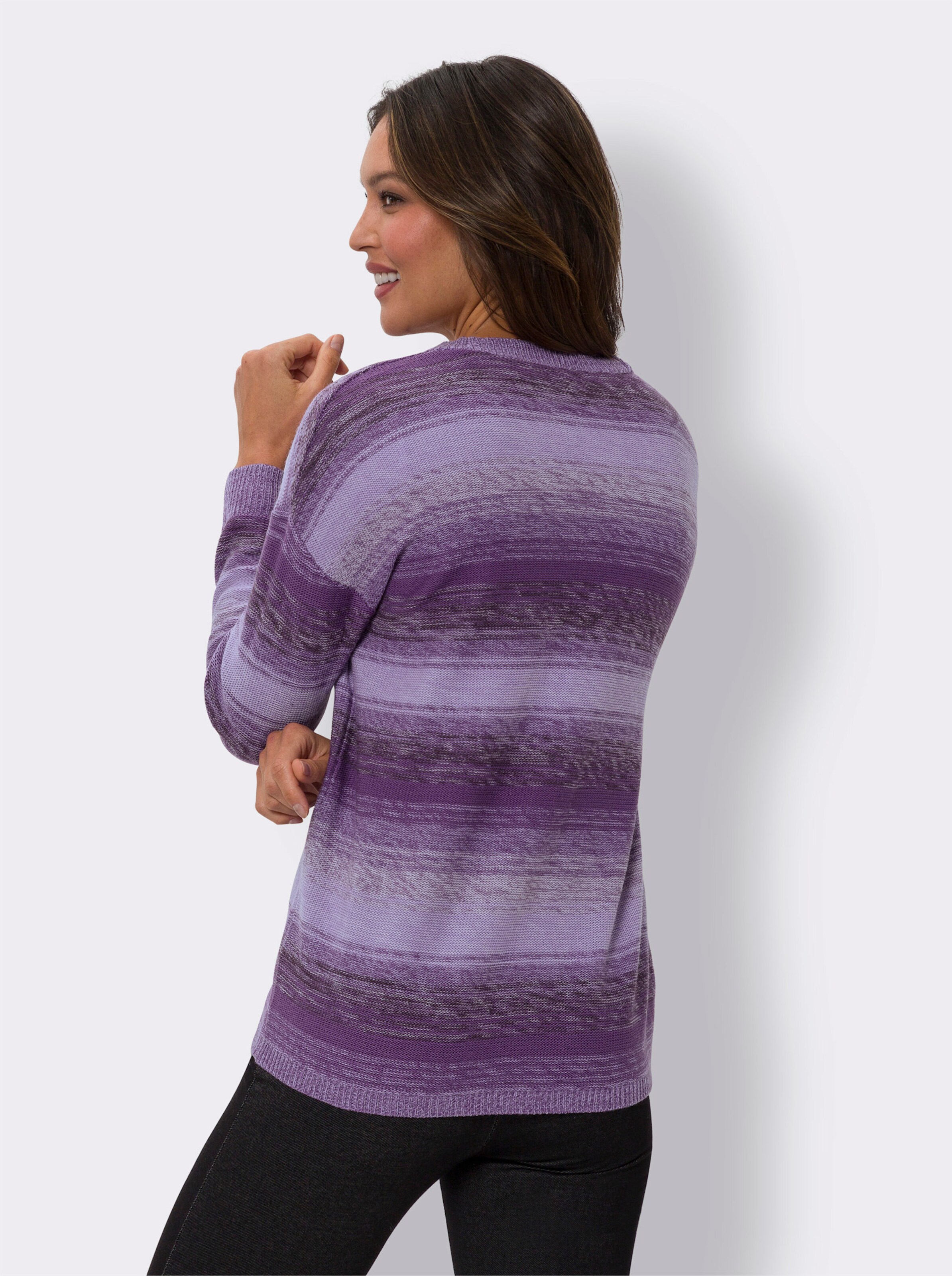 Strickjacke mit Streifen-Muster