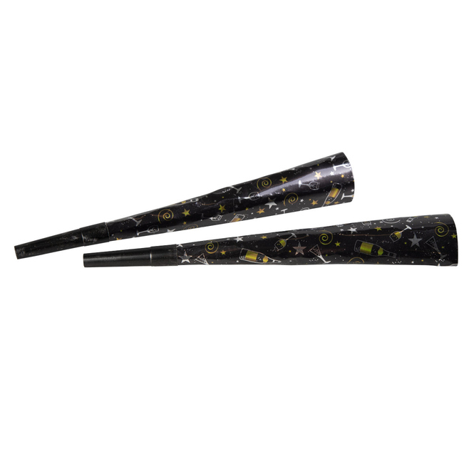 Partytröten - Silvester - ca. 27 cm - 2 Stück