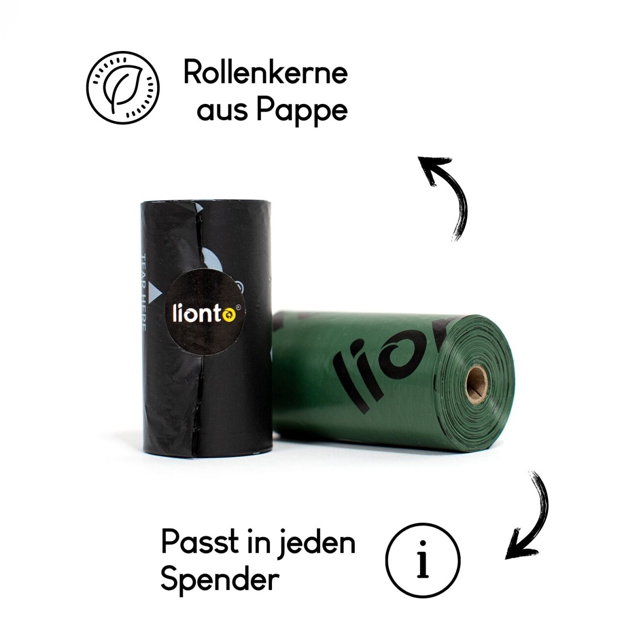 Lionto 900 Hundekotbeutel, schwarz/grün