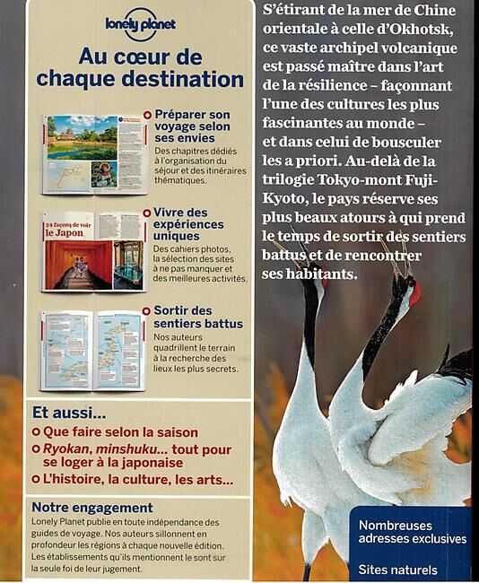 LONELY PLANET - JAPON LONELY PLANET EN FRANCAIS