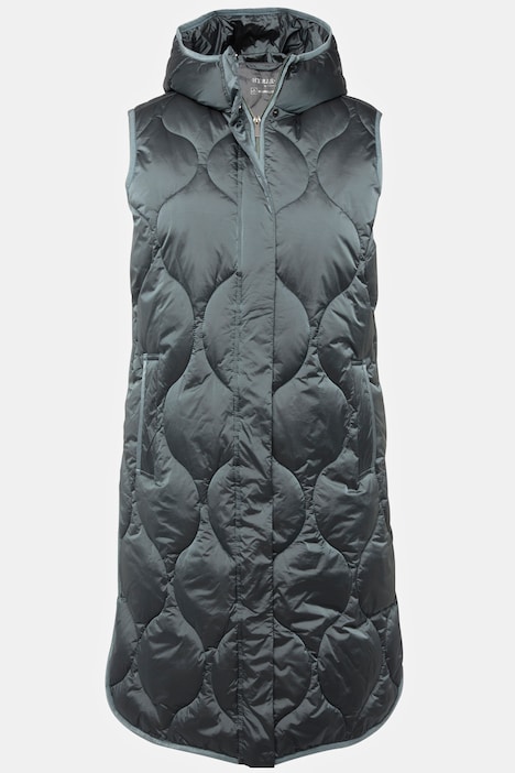 HYPRAR Long-Steppweste, wasserabweisend, 2-Wege-Zipper