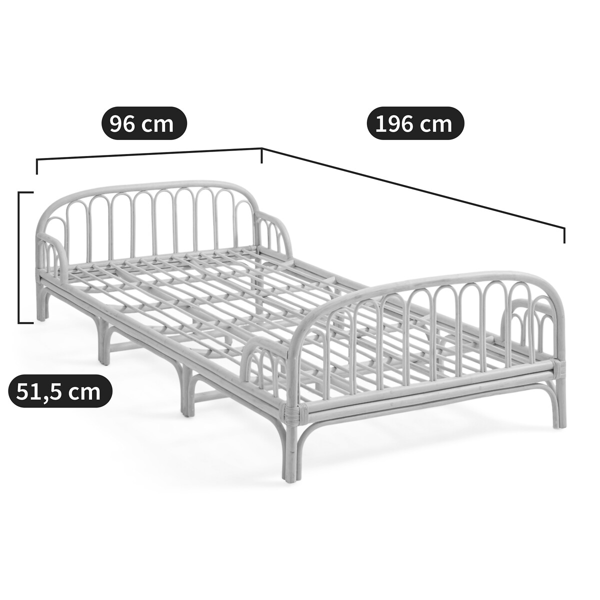 LA REDOUTE INTERIEURS<br>Cama de criança, em rattan, Albin