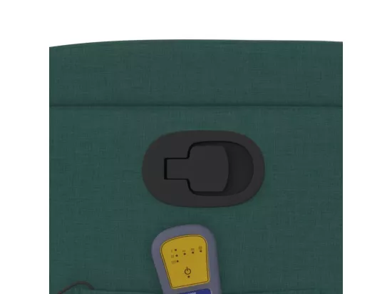 Fauteuil massant inclinable Vert foncé Tissu