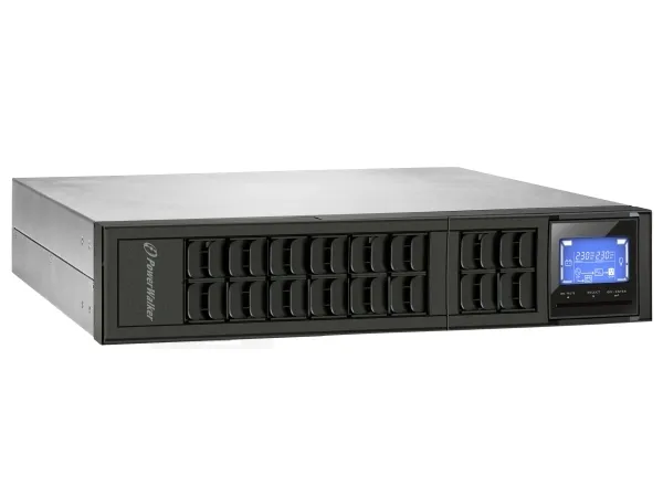 PowerWalker VFI 2000CRM LCD, Dobbeltkonvertering (online), 2 kVA, 1600 W, Sine, 110 V, 300 V