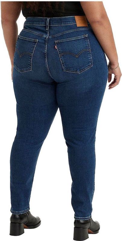 Levi's Plus - Jeans 721 High Rise Skinny - Blauw - Denim materiaal