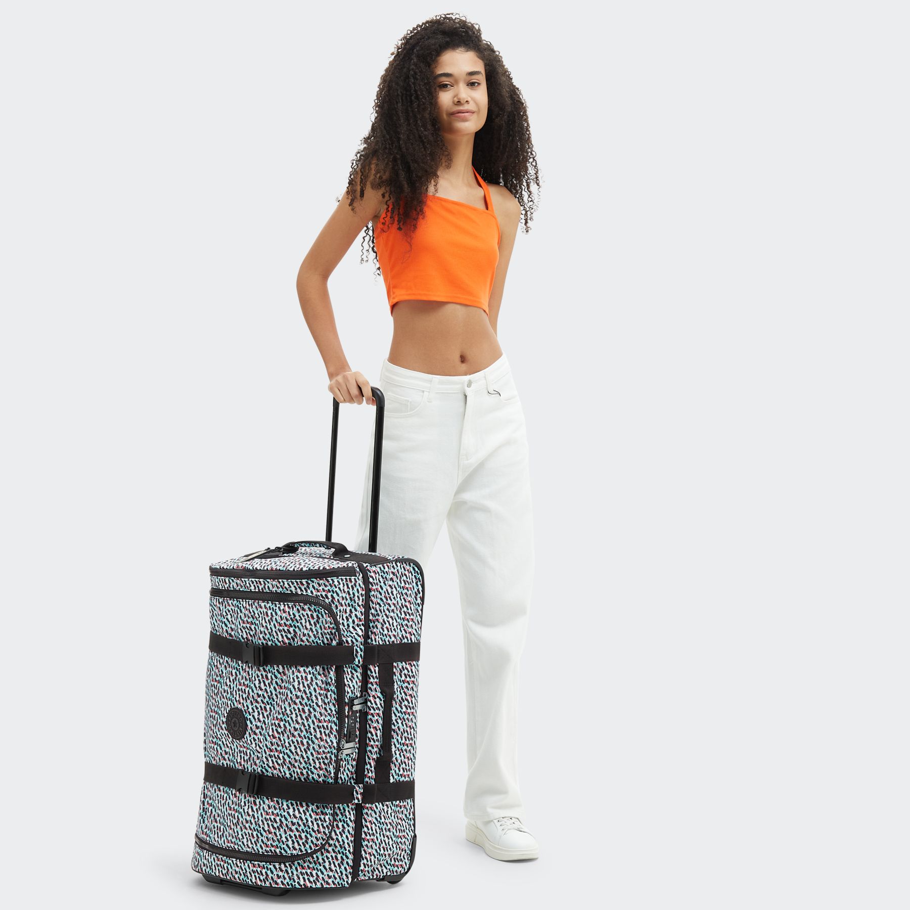 AVIANA M Valise à roulettes de taille moyenne avec sangles ajustables - Abstract Print