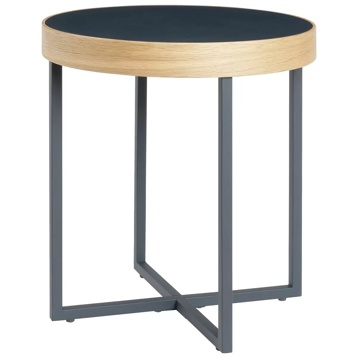 Salontisch rund Tender schwarz,Eiche