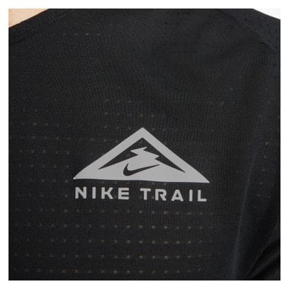 Maillot manches courtes Nike Trail Solar Chase Noir Homme