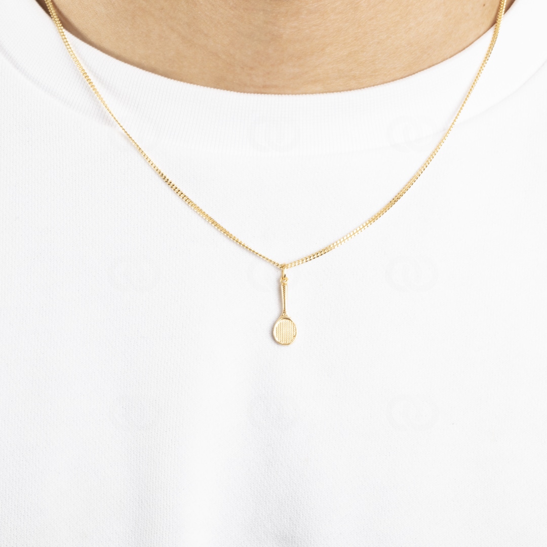 Anhänger 750/18 K Gelbgold Tennisschläger