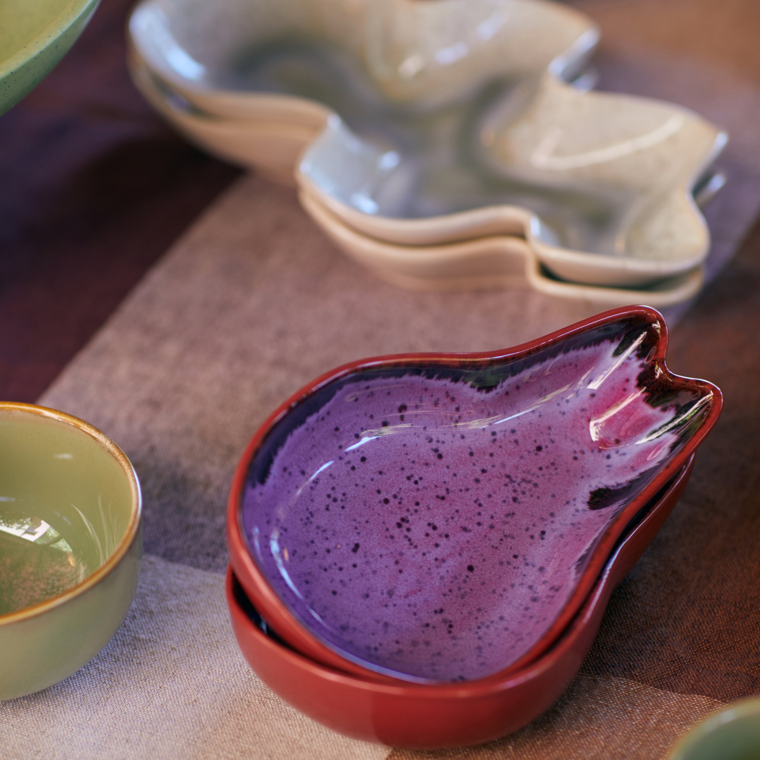 HKliving Shell Tapas Schaal - Dragonfruit