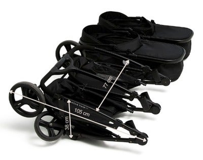 Beemoo Move Twin 2-in-1 Søskenvogn, Black