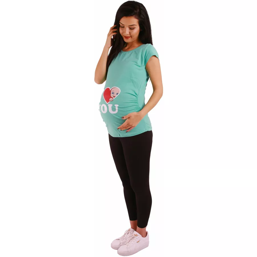 M.M.C. Umstandsshirt I Love You mit Motiv Mint