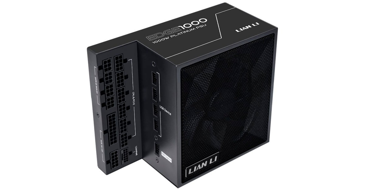 Lian LiEDGE1000 modulaire 1000 watt voeding   (Zwart, 1x 12V-2x6, 3x PCIe, 4x USB-header)