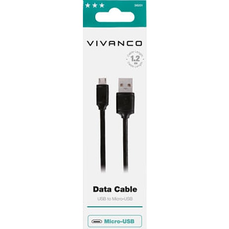 Vivanco USB til Micro USB 1.2m - sort