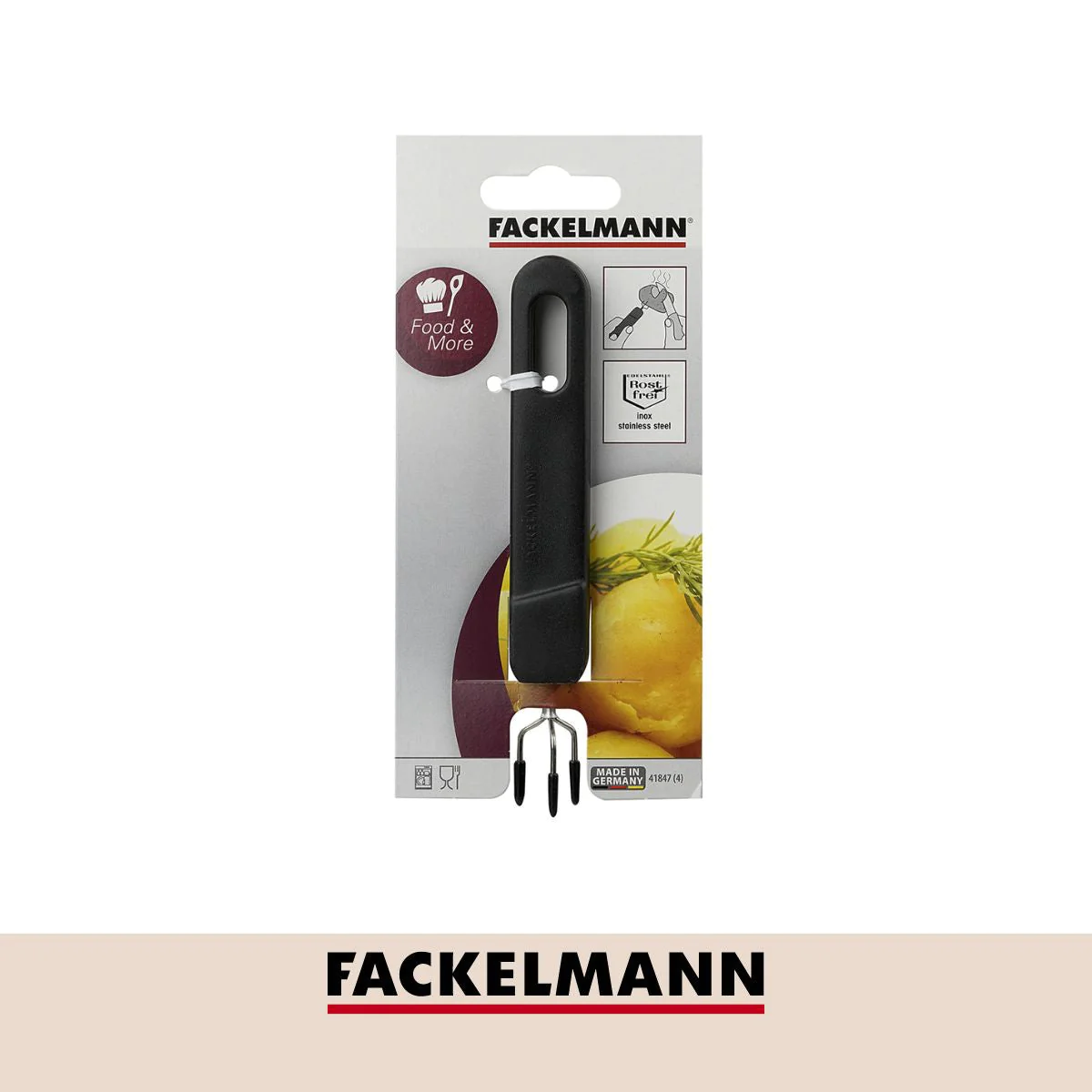 Fourchette 3 dents pour pommes de terre 14 cm Fackelmann Basic Fackelm