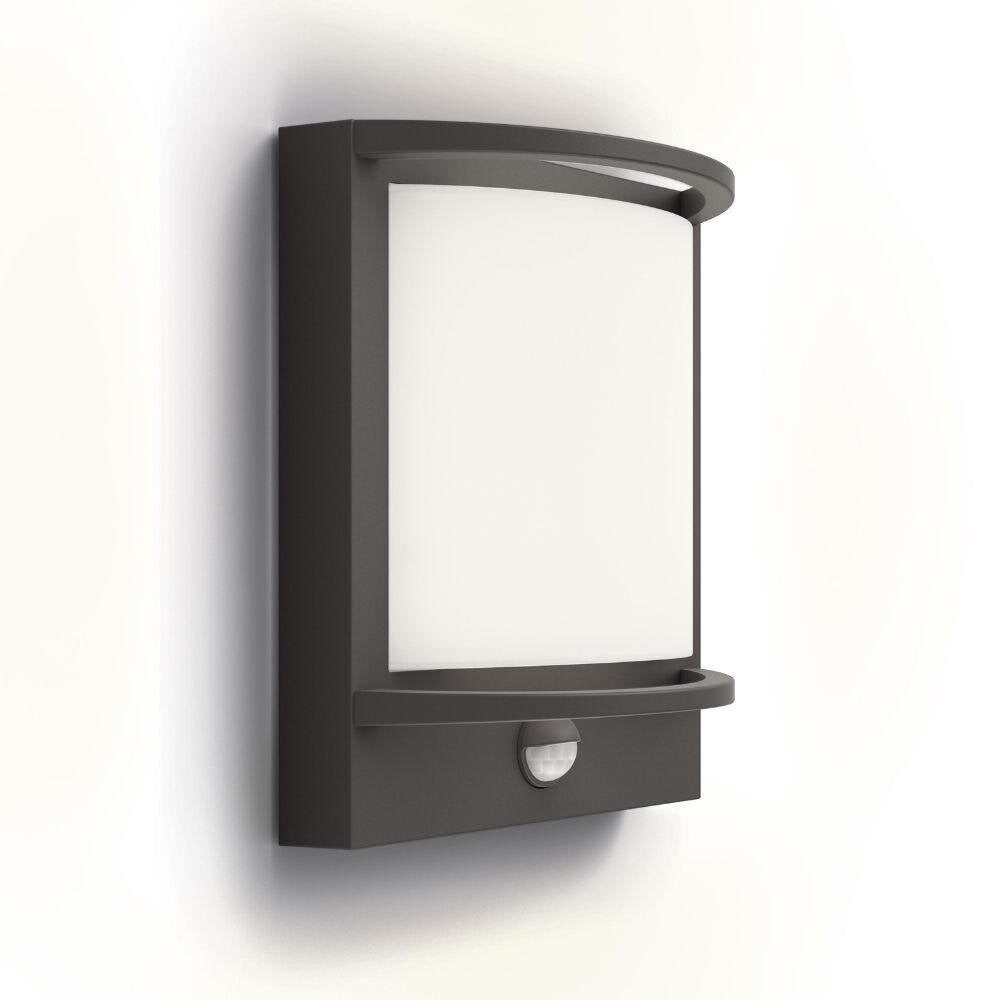 LED wandlamp Samondra in antraciet en wit, 3,8W, 800lm, IP44 met bewegingsmelder