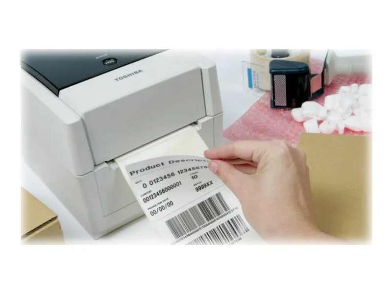 Toshiba TEC B-EV4T-TS14-QM-R - Etiketprinter - direkte termisk/termisk overførsel - Rulle (2,54 - 11,2 cm) - 300 dpi - op til 101.6 mm/sek. - parallel, USB, LAN, seriel