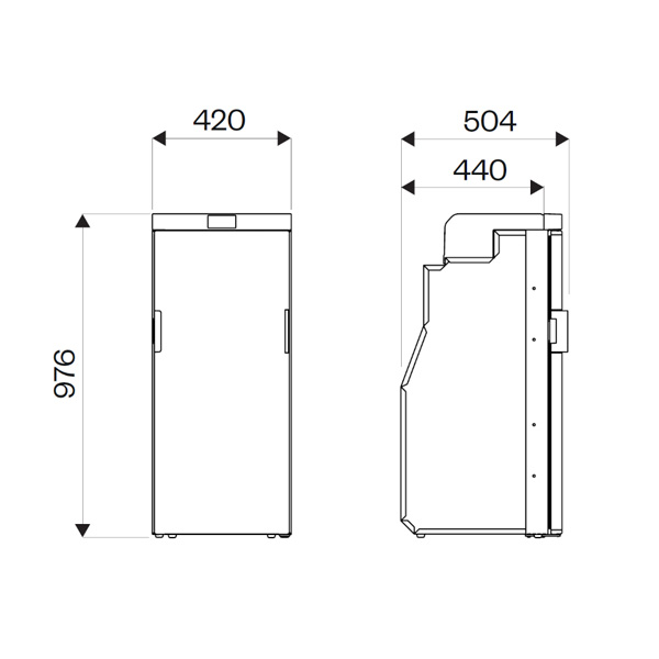 Réfrigérateur à compression Indel B Slim 90L