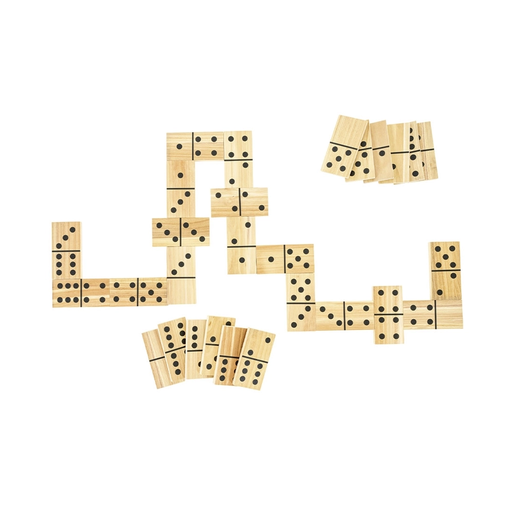 TP TOYS Holz grosses Dominospiel, bestehend aus 28 Steinen