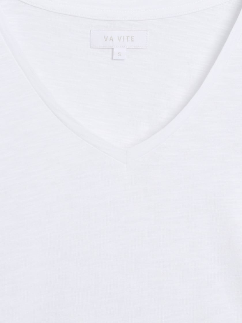 Ava v-hals t-skjorte Bright White