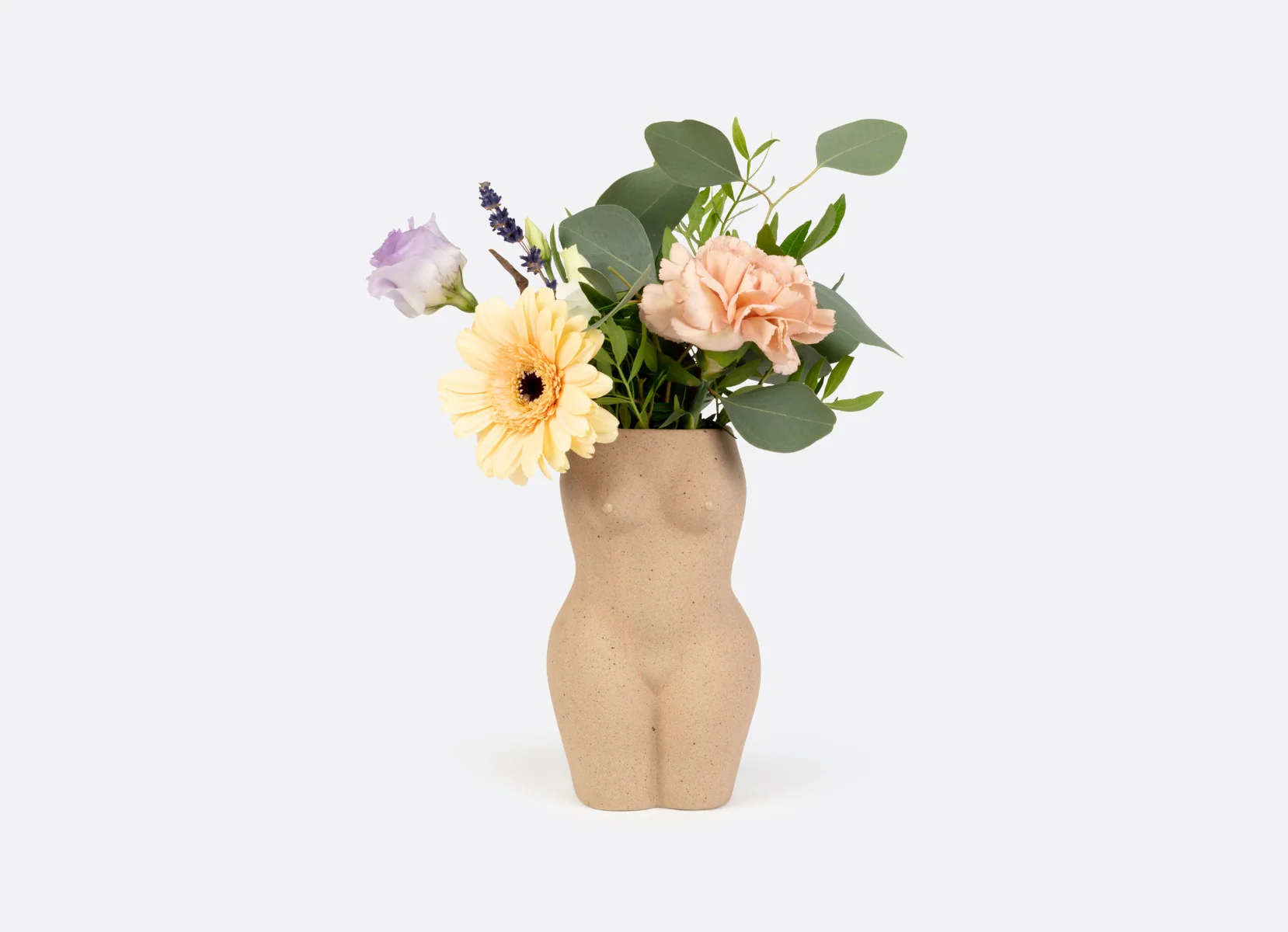 Doiy  Body vase, creme - H: 18,5 cm.