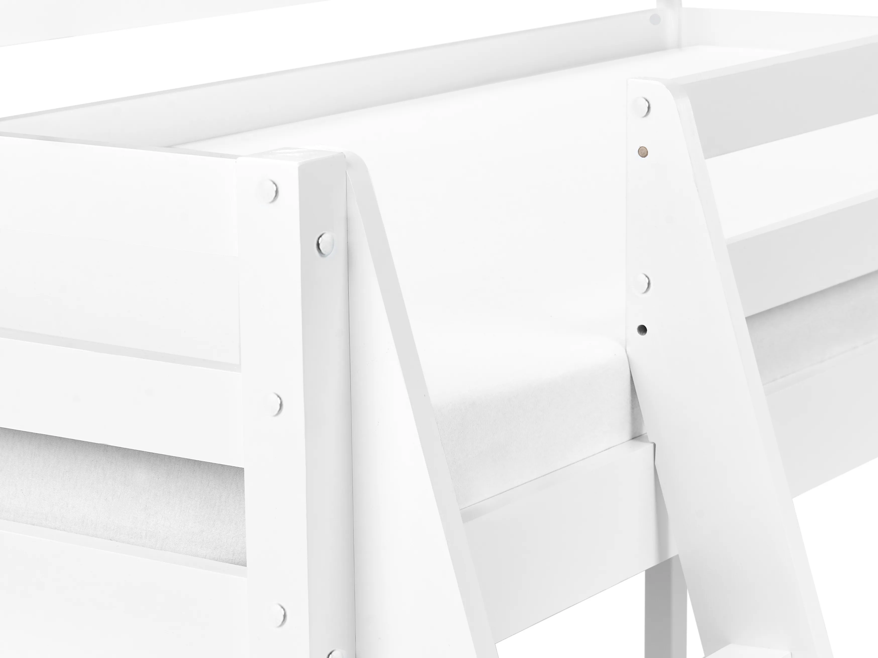 Verhoogd bed Dennenhout ASCOUX 90 x 200 cm Wit