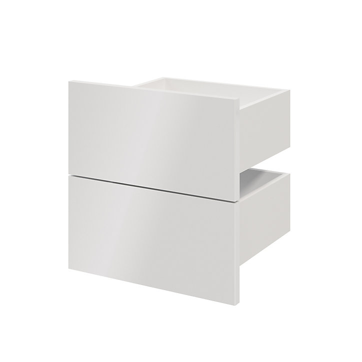 Lot de 2 tiroirs blancs GoodHome Atomia H. 18,5 x L. 37,2 x P. 30 cm