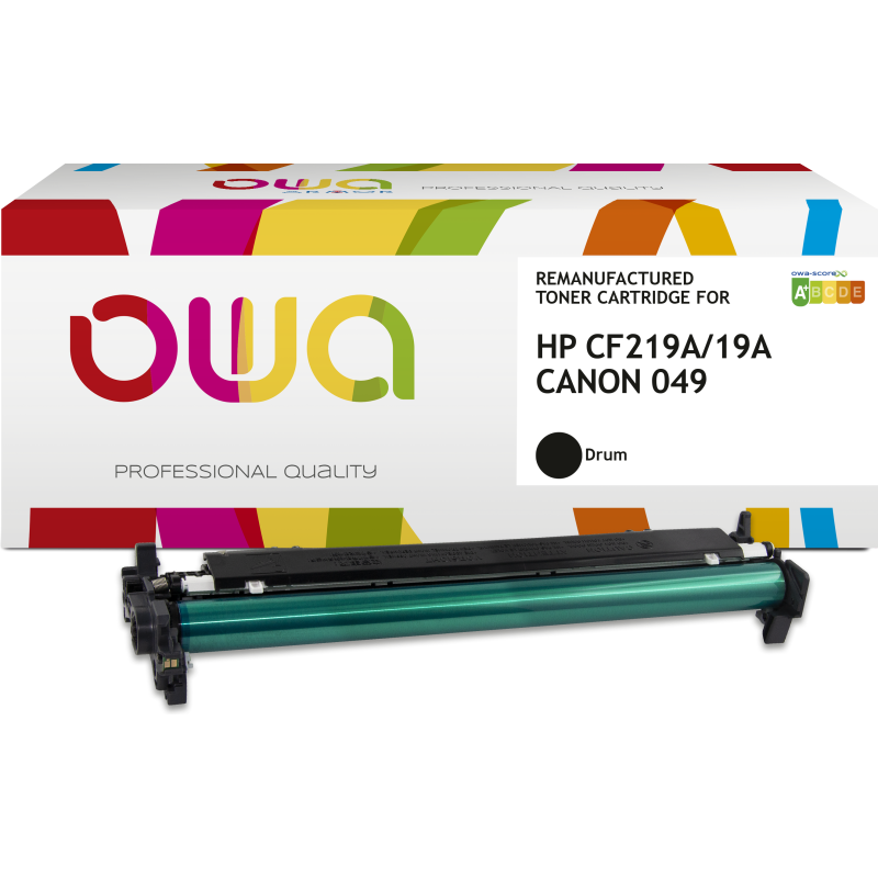 Tambour remanufacturé OWA - standard - Noir - pour HP CF219A, CANON 049