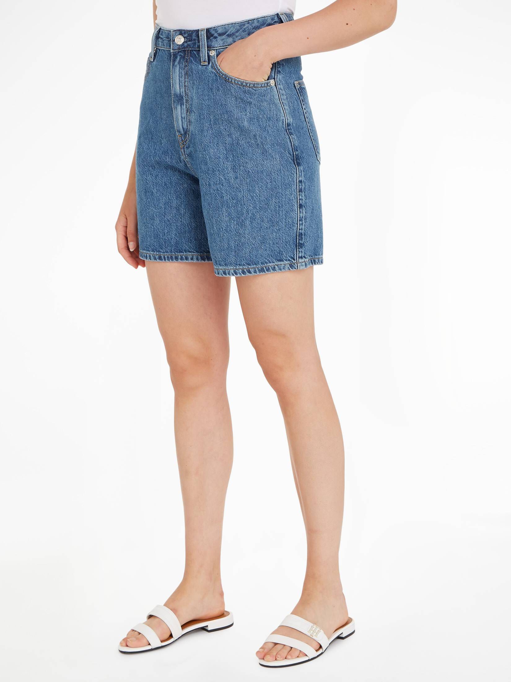 Tommy Hilfiger| Damen Jeansshorts DNM FLARE SHORT HW JUNE