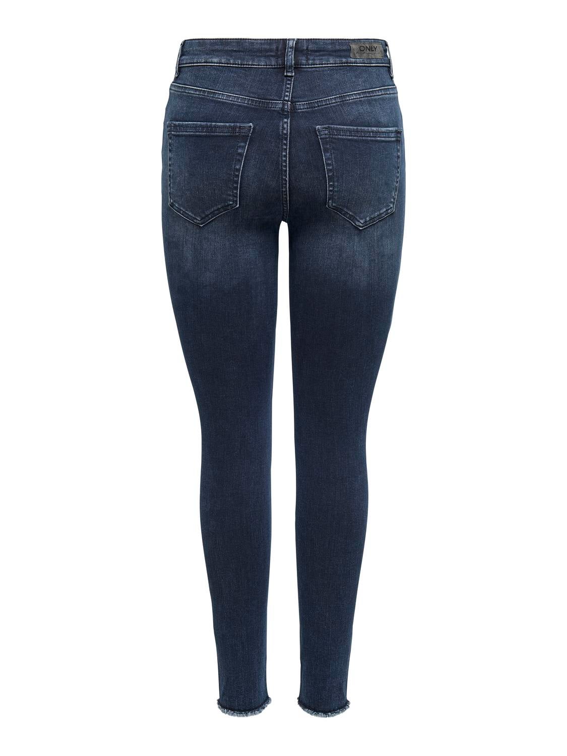 ONLBLUSH Mittlere Taille Skinny Fit Jeans Blue Black Denim