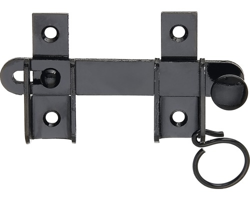 Deurgrendel, KTL zwart, 120x65 mm