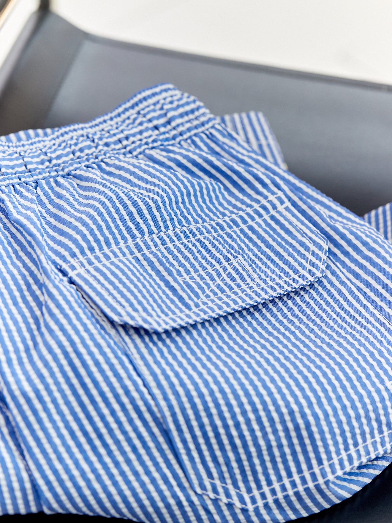 Short de bain rayé homme fibres recyclées