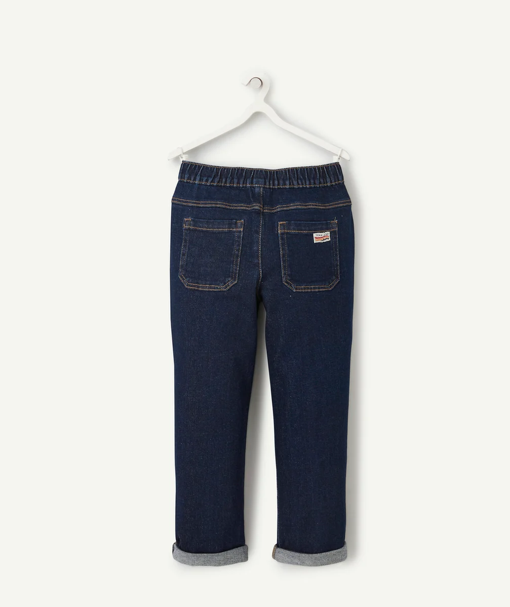 PANTALON RELAX GARÇON EN DENIM BLEU BRUT LOW IMPACT
