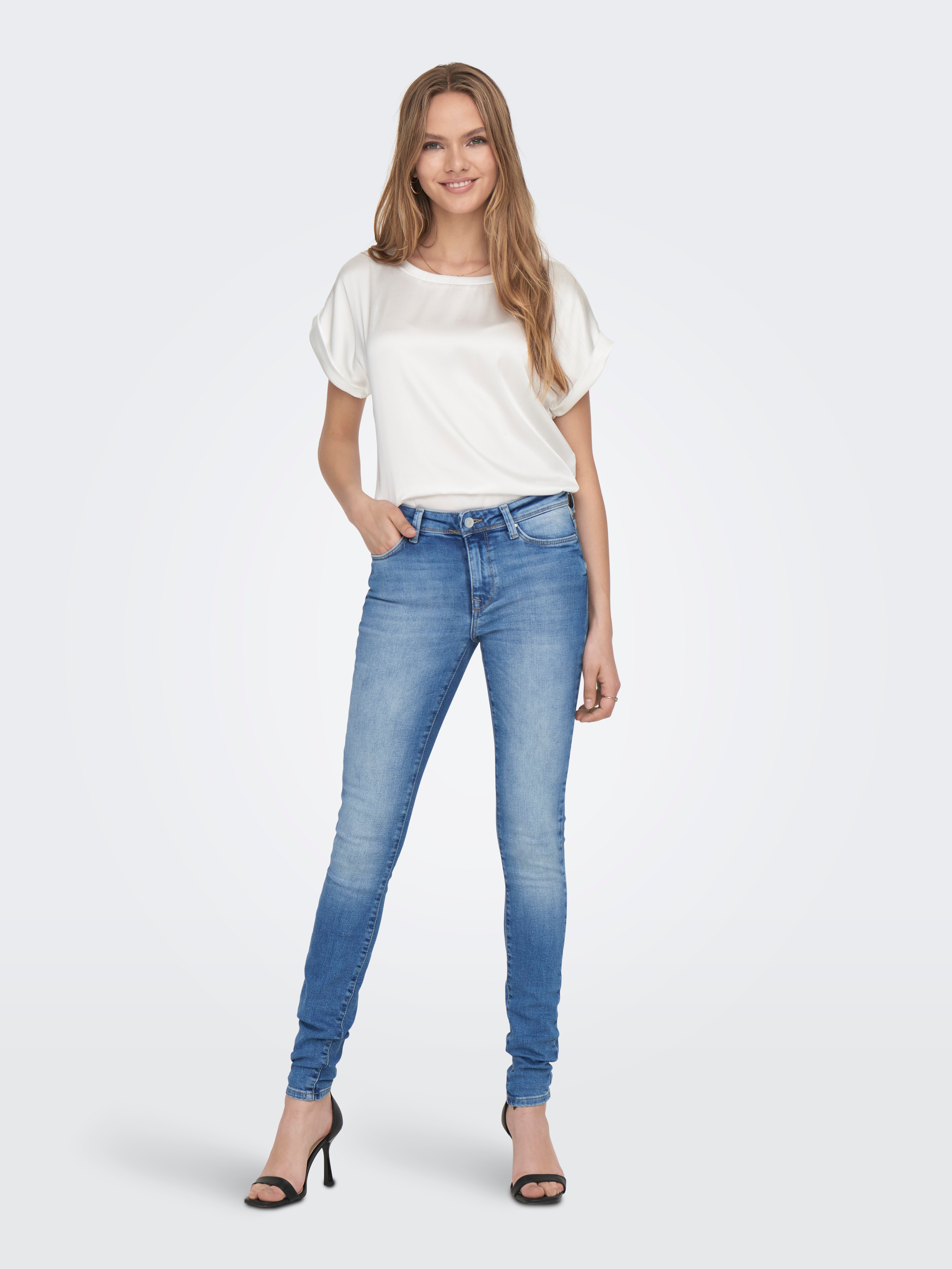 ONLSHAPE Mittlere Taille Skinny Fit Jeans Light Medium Blue Denim