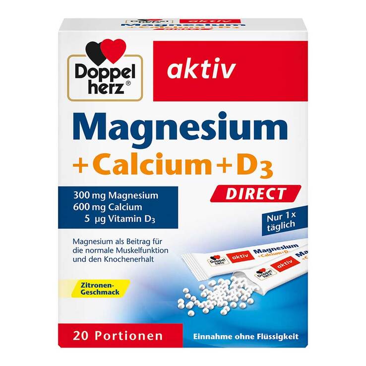 Doppelherz Magnesium+Calcium+D3 Direct Pellets, 20 St
