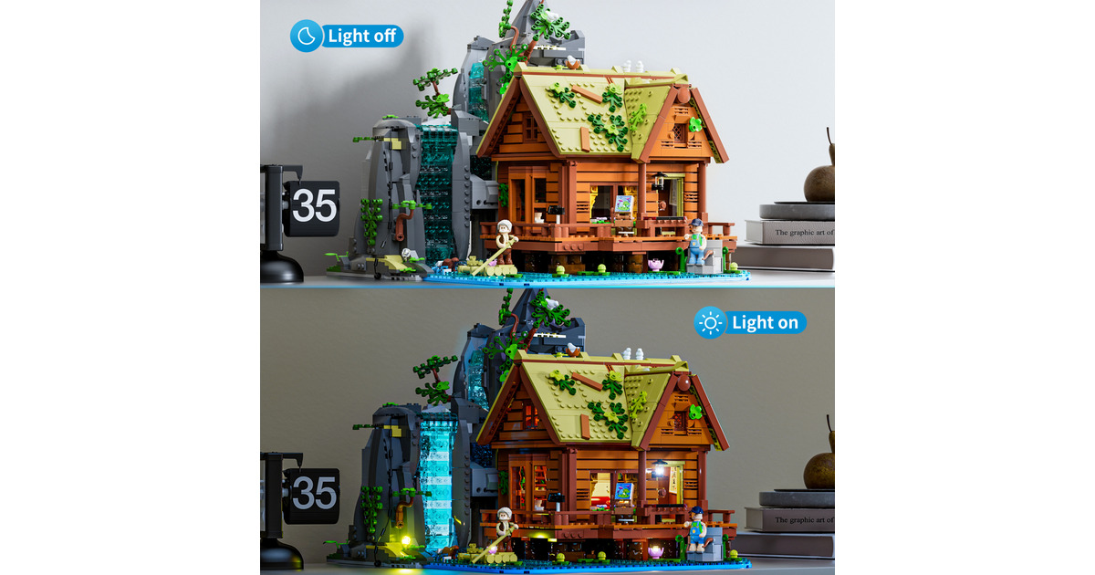 LumibricksRetro House - Waterfall Cabin Constructiespeelgoed  (L9083)
