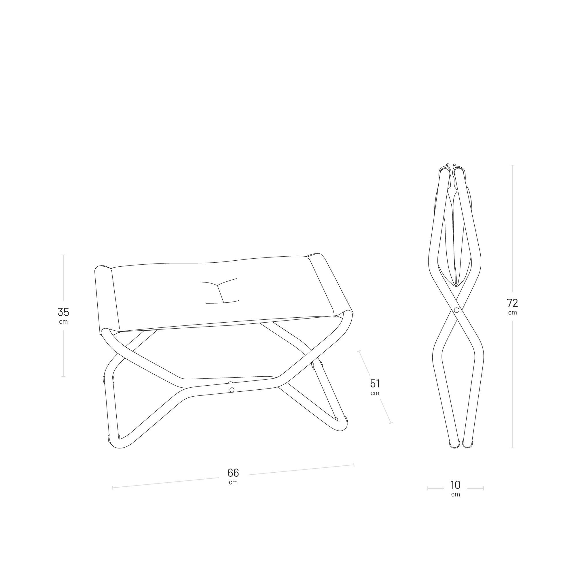 Klappbare gepolsterte Fußstütze / Hocker Next BeComfort® Grün Olive