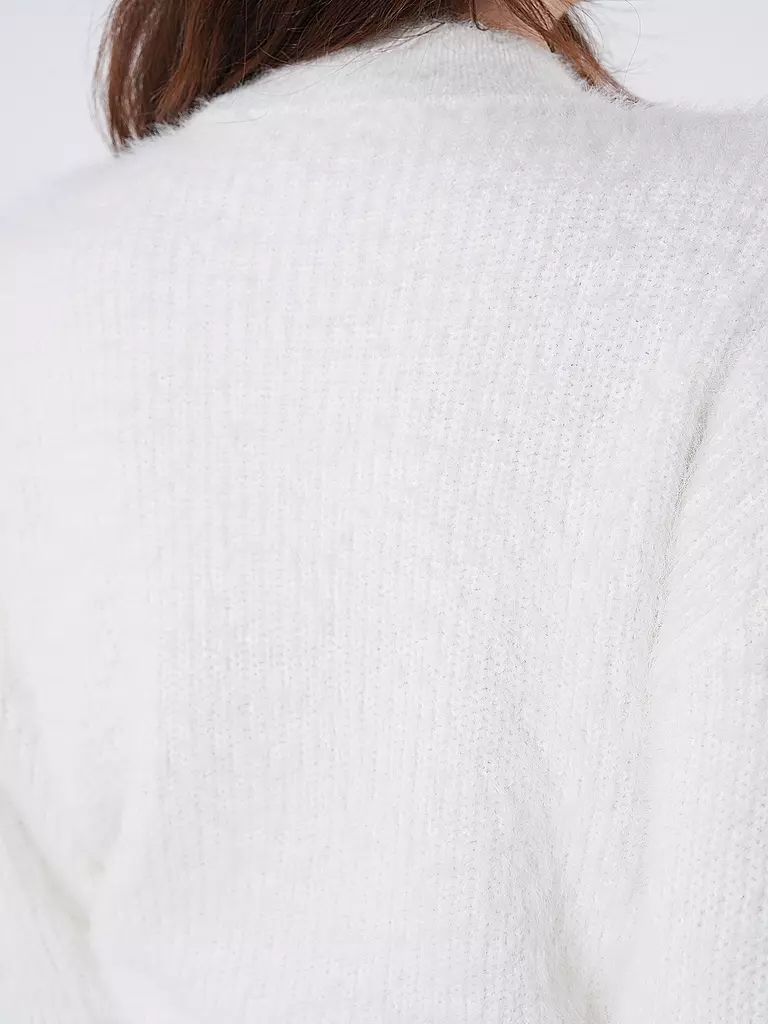 GUESS Pullover in Felloptik KEYLA creme