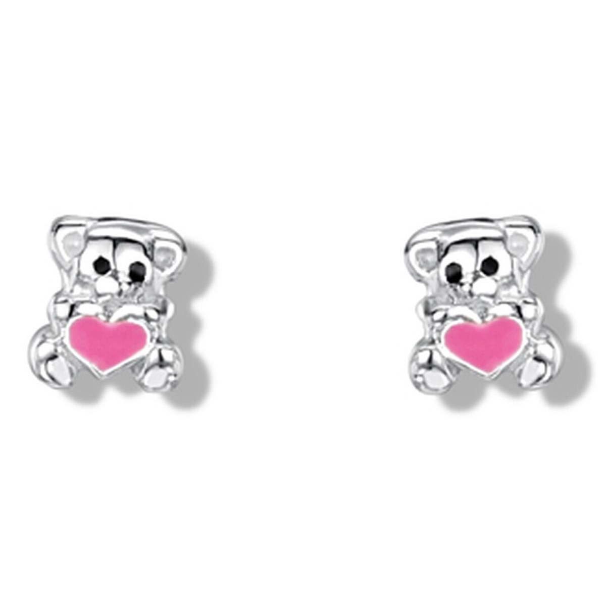 Boucle d'oreille ourson en argent 925/1000