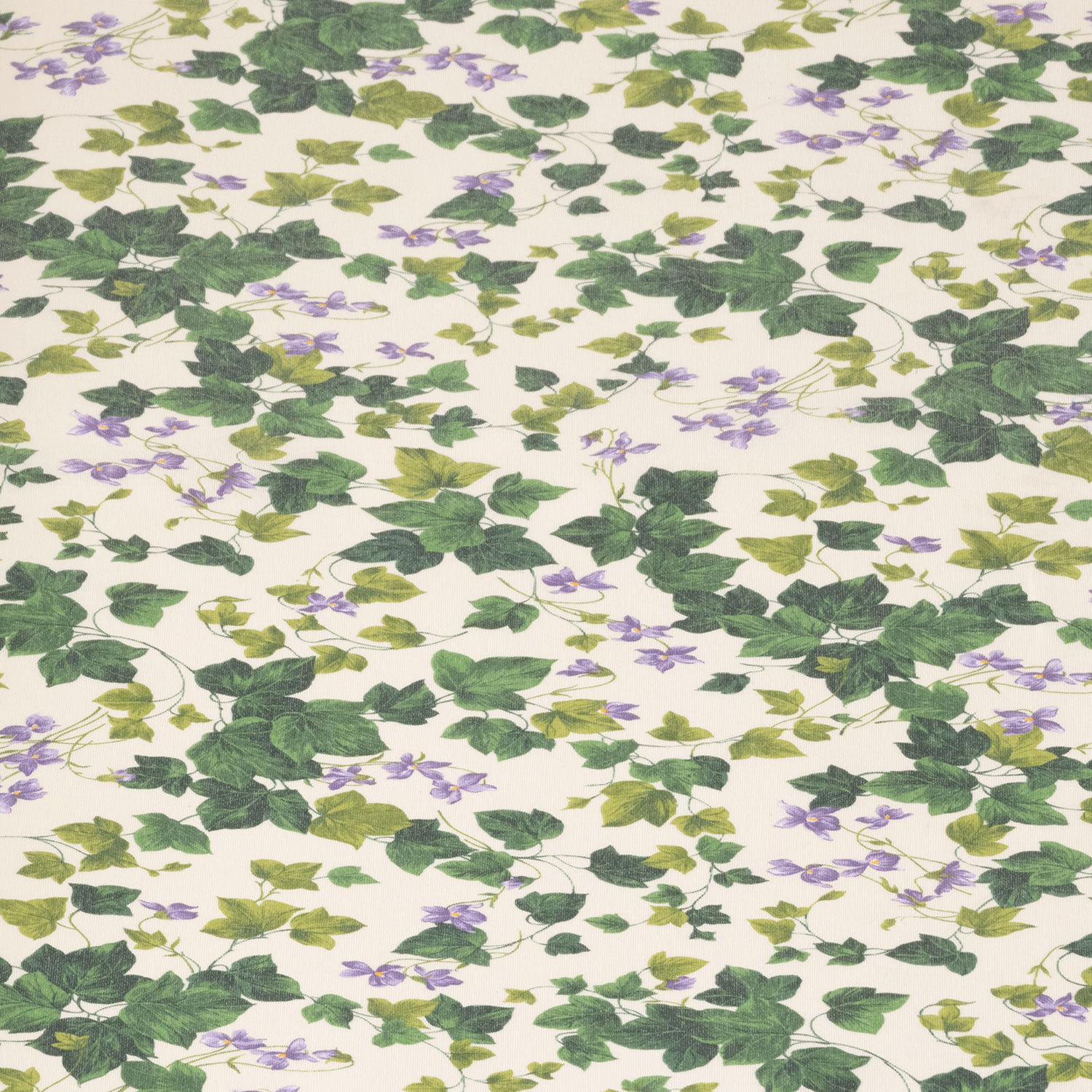 Acryl-Tischdecke mit Efeublättern und violetten Blüten