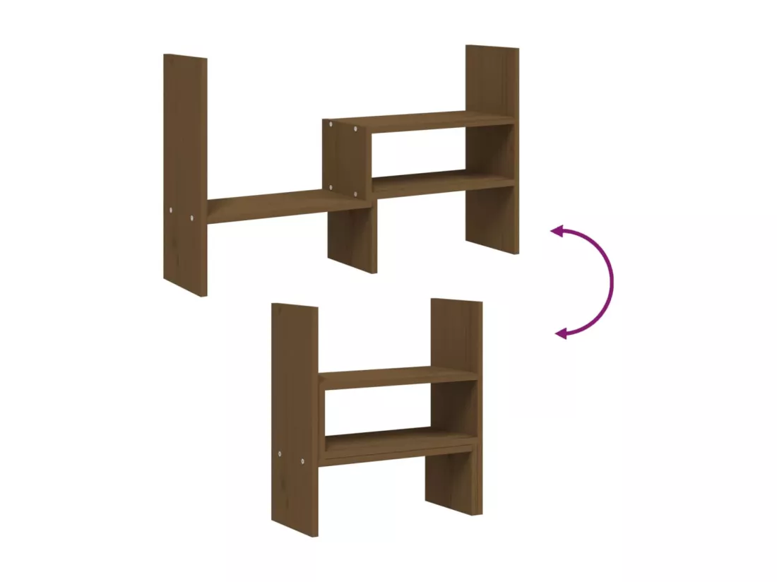 Support de moniteur Marron miel (39-72)x17x43 cm Bois de pin