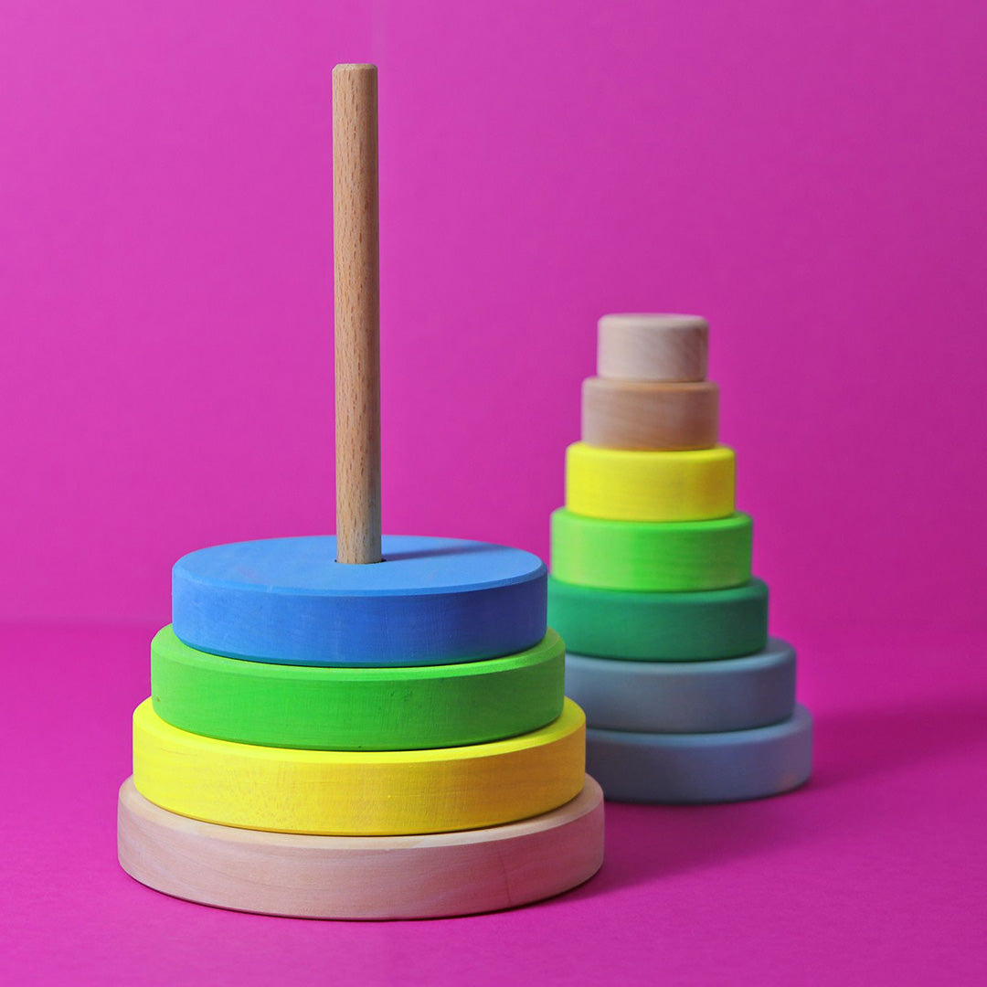 Grimm's stapeltoren neon - groen - 23 cm