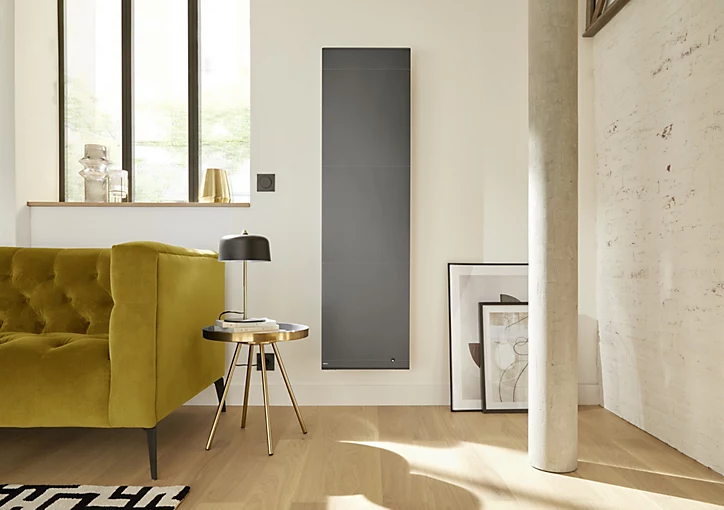 Radiateur électrique double coeur de chauffe Noirot Radiasoft gris 1500 W vertical