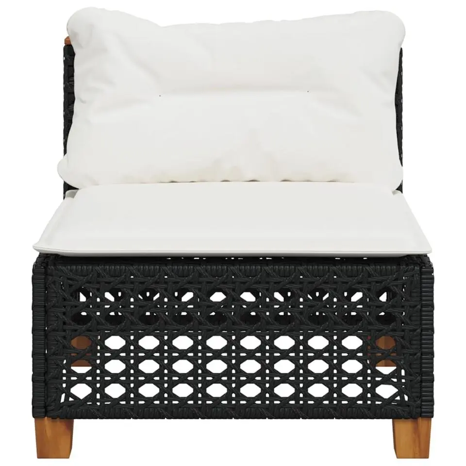 vidaXL - Tuinbank - Zwart - Poly rattan