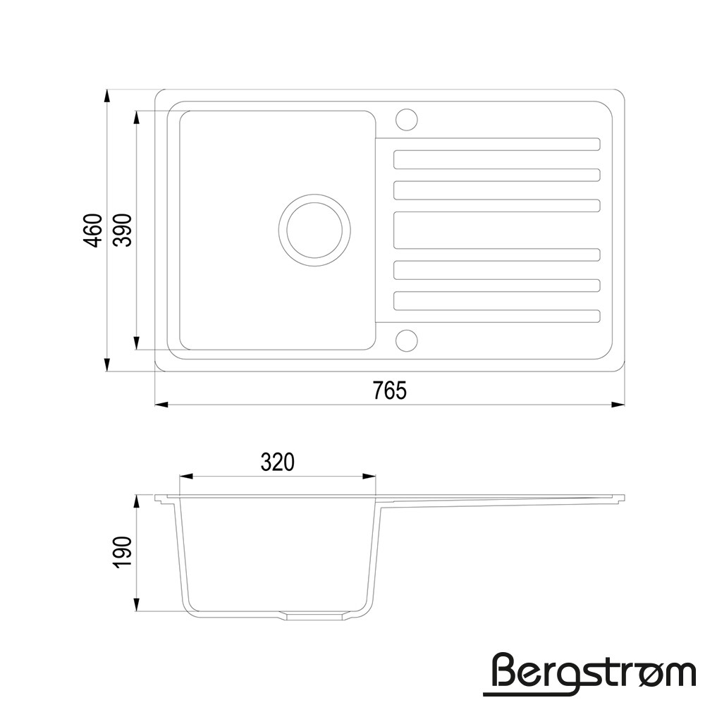 Granit Spüle Küchenspüle Einbauspüle Auflage Spülbecken Küche reversibel Grau